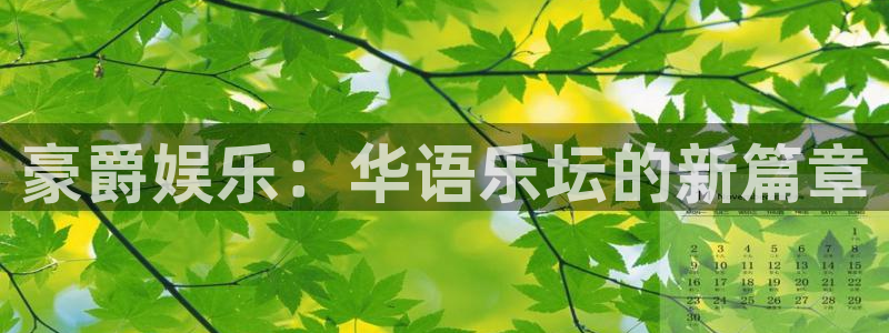 彩虹多多体育注册登录入口：豪爵娱乐：华语乐坛的新篇章