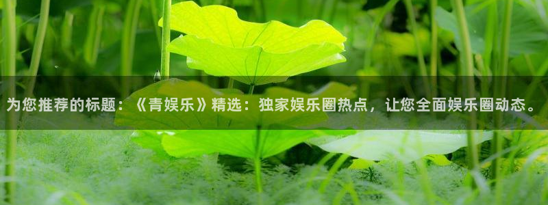 彩虹多多体育2：为您推荐的标题：《青娱乐》精选：独家娱乐圈热点，让您全面娱乐圈动